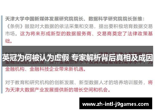 英冠为何被认为虚假 专家解析背后真相及成因